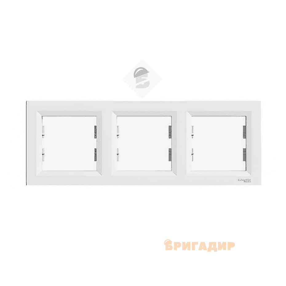 Рамка тримісна горизонтальна біла Schneider ASFORA EPH5800321