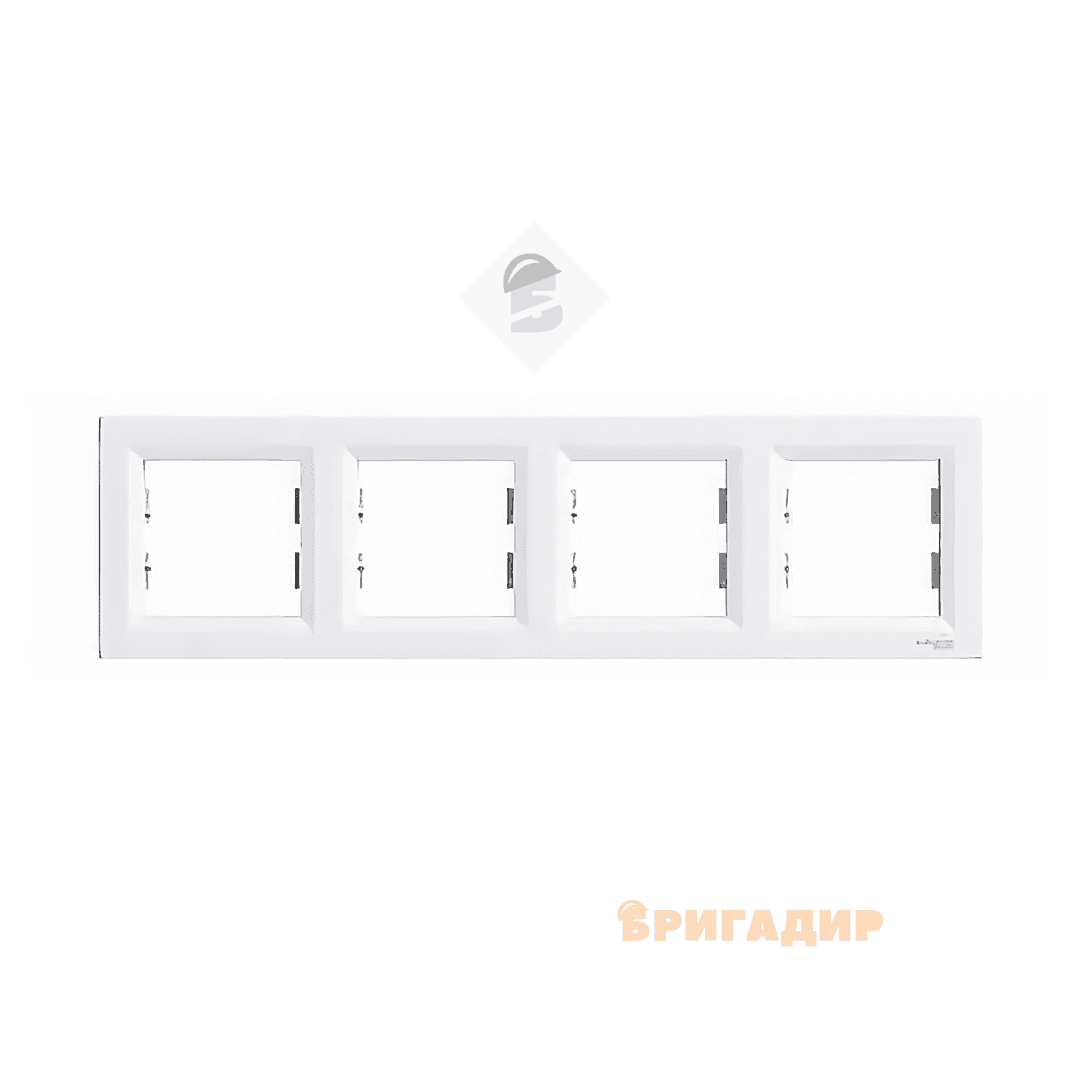 Рамка чотиримісна горизонтальна біла Schneider ASFORA EPH5800421