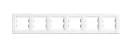 Рамка шестимісна горизонтальна біла Schneider ASFORA EPH5800621
