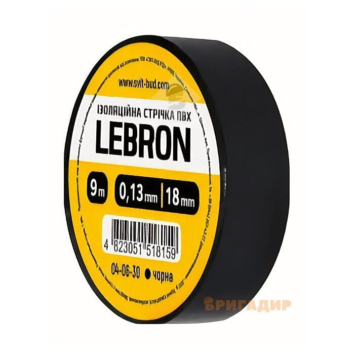 Ізострічка ПВХ Lebron 18 мм х 27м, чорна