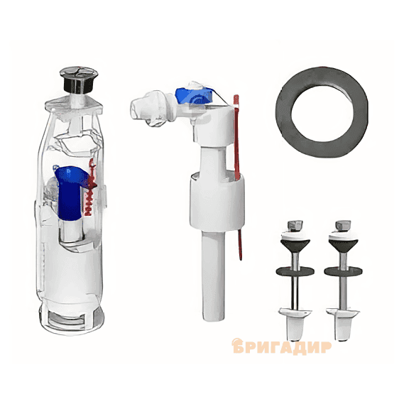 ЗА1 АБК-02с  Арматура злива води кнопка бок.підвід