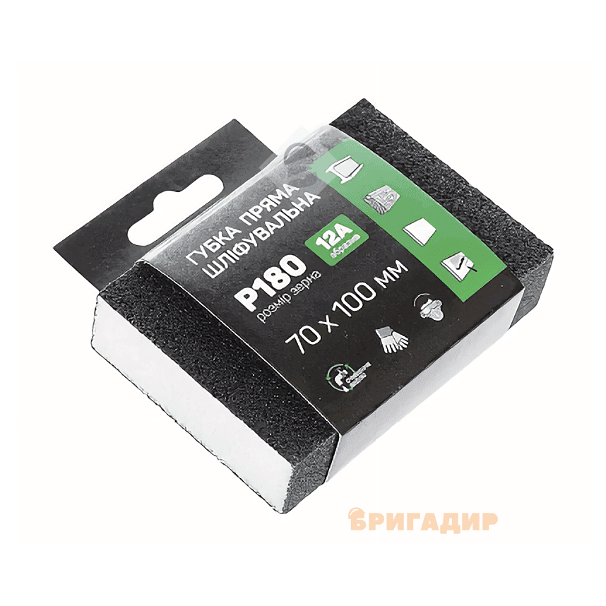 Губка шліфувальна чотиростороння P180 пряма APRO