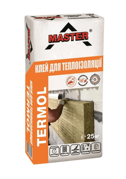 Клей Master TERMOL приклейка для пінопласту + вата 25 кг