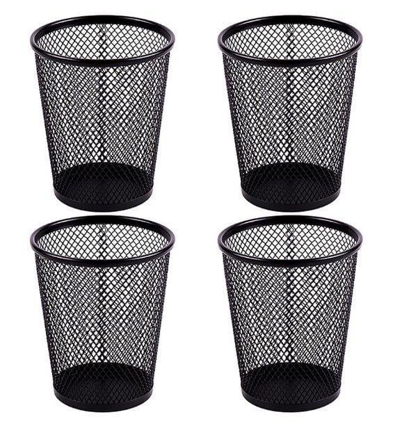 Стакан для ручок метал "Сітка-Конус" 3680, чорний 9х10,5 см