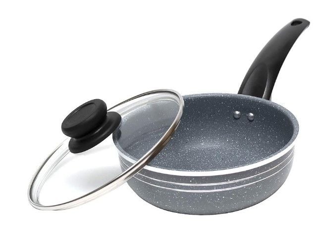 Сотейник "мармурова крихта із кришкою 18х6,5 367-7