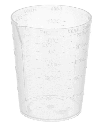 Склянка мірна пластикова 250мл
