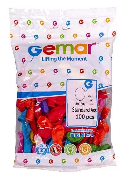 Кульки 8 - "бомби" пастель PT20/80