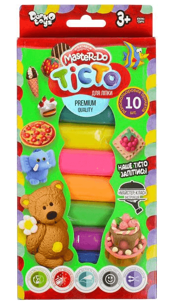 Тесто для лепки  "Master Do" укр. коробка 10 цв. TMD-02-02