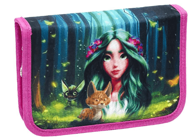 Пенал "HIPE" 1відд./2 бік. клапана "Фея з лисичкою" 21*13,5*4см 931308
