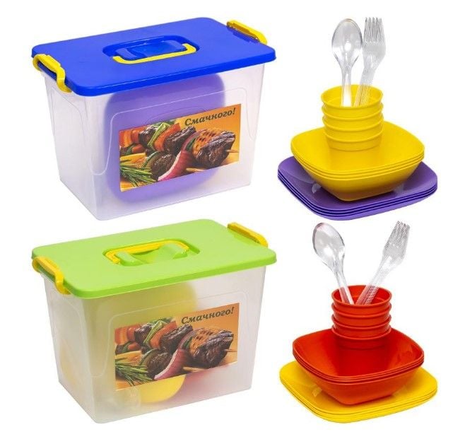 Набір посуду "Пікнік" на 4 особи в боксі БП-186