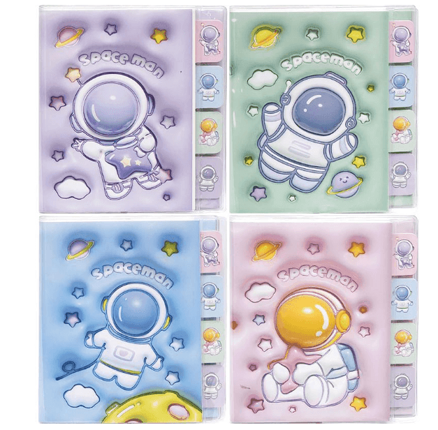 Блокнот А6 із роздільниками 12,5*11,5см 80ар м'як. обкл.  1600-3 комбінований