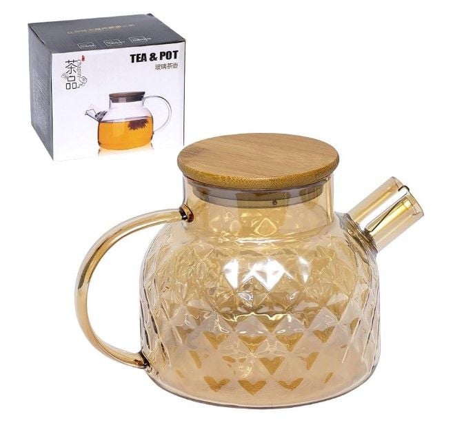 Чайник для заварювання 1000 мл кришка бамбук CH-1000ML