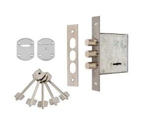 Замок сувальдний HISAR 1351 (10.01) SN з планкою з накладкою