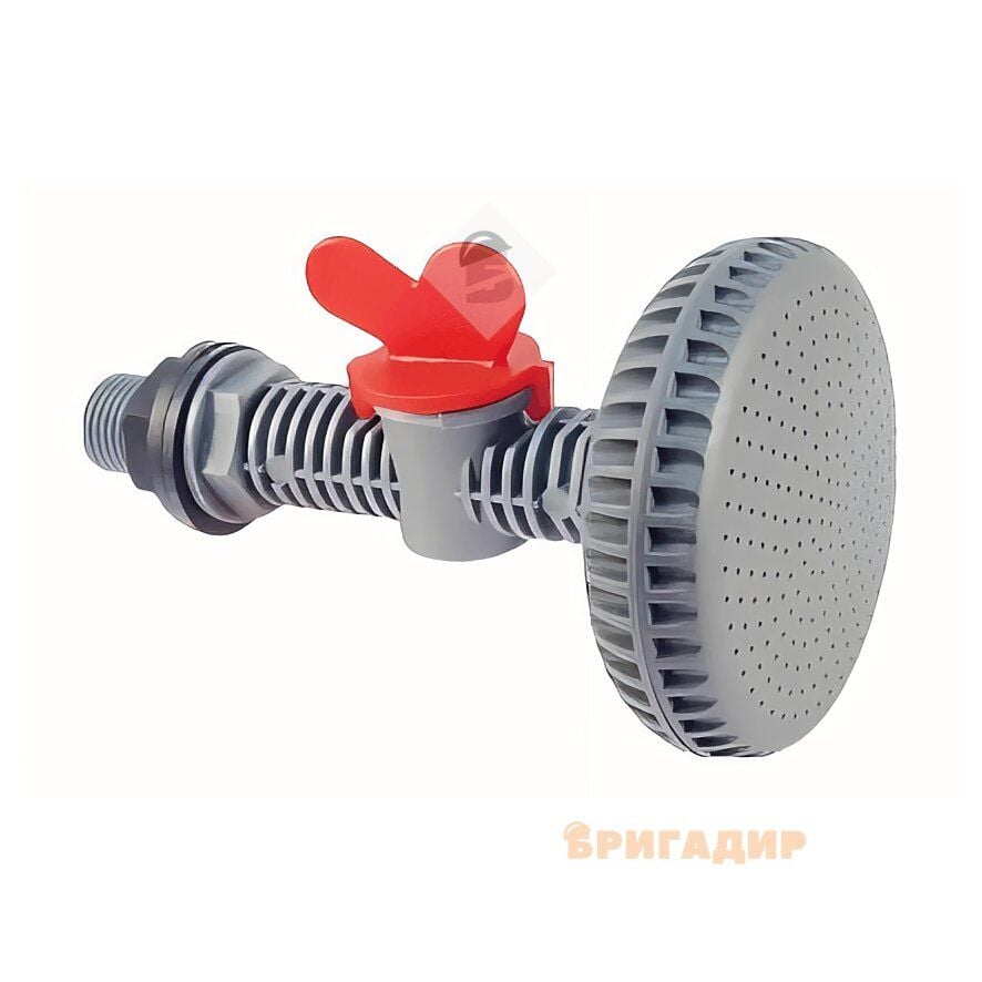 416332 Душ комплект пластик силумін кран з пластиковим душем