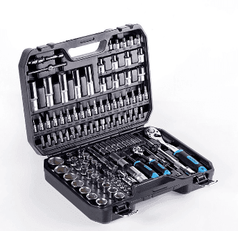 Набір насадок і біт APRO з тріщаткою CrV 90T 1/4 . 1/2 110шт (арт251410)