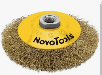 Щітка NovoTools конусна торцева, гофрована латунь 125мм