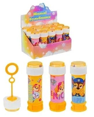 Мильні бульбашки арт. KC-0069 (270шт) Paw Patrol 60 мл 3 види по 15 шт у блоці