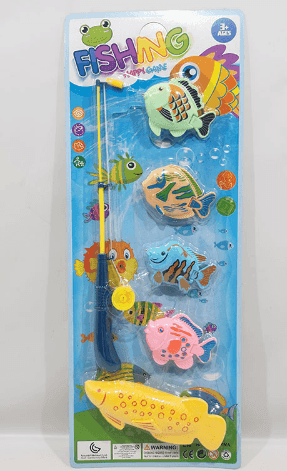 Рибалка арт. 055A (144шт/2)  вудка, 5 рибки, планшет  22*28*2,5см