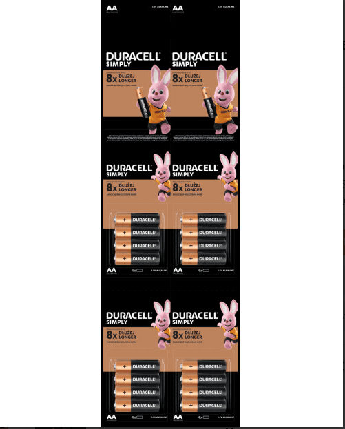 Батарейки Duracell LR6/АА 4 шт в упаковці