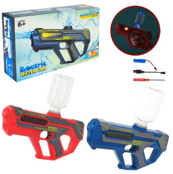 Водний пістолет арт. 1005 електричний на акум.батарейці,25см,200мл в кор.