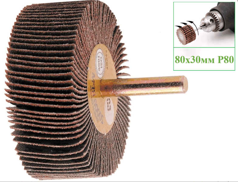 Круг пелюстковий на дрельку депестковий 80х30мм Р80