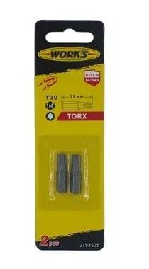 Набір біт TORX 30x25 Work's 2шт 131T30A/2753505