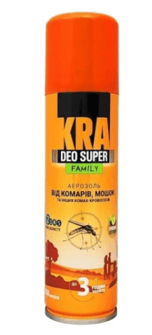 KRA DEO FAMILY аерозоль від комарів і мошок 150мл