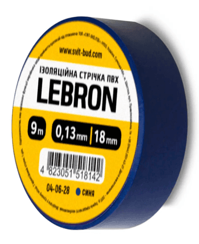 67-01-37 Ізострічка ПВХ Lebron 18 мм х 18м, синя