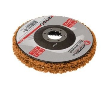 Диск зачистний із спіненого абразиву оранжевий 125*22,2*13 мм, P46, T27 INTERTOOL BT-0605