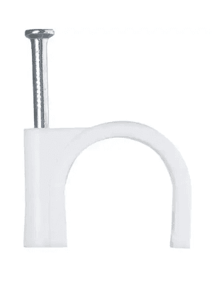 Скоби 12мм круглі білі (100 шт) 664447