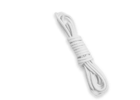 544808 Шнурки з поліестеру просочені воском круглі 100см білі