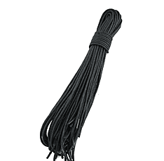 544814 Шнурки з поліестеру просочені воском круглі 100см чорні