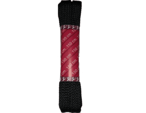 879961 Шнурки з поліестеру плоскі 150см чорні