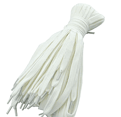 879962 Шнурки з поліестеру плоскі 150см білі