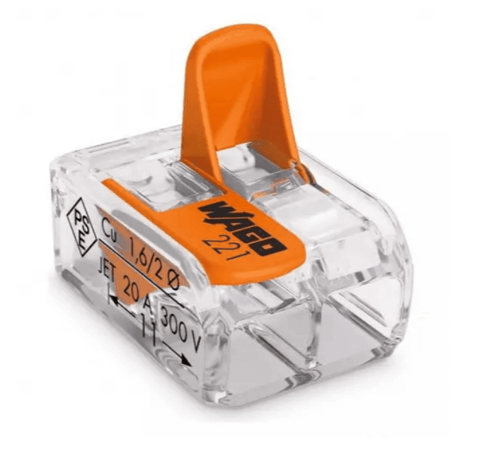 Клема зєднювальна універсальна прозора 2 отвори