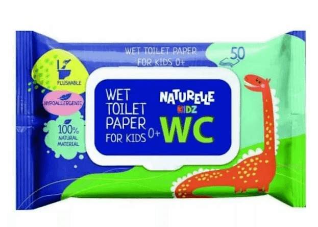 Вологий туалетний папір 50 шт Naturelle Kids 91073