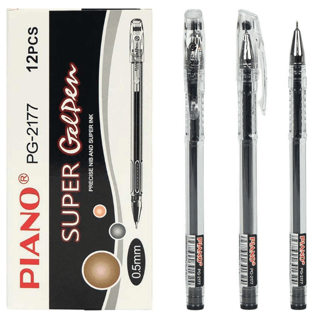 Ручка гелева Piano PG-2177 чорна