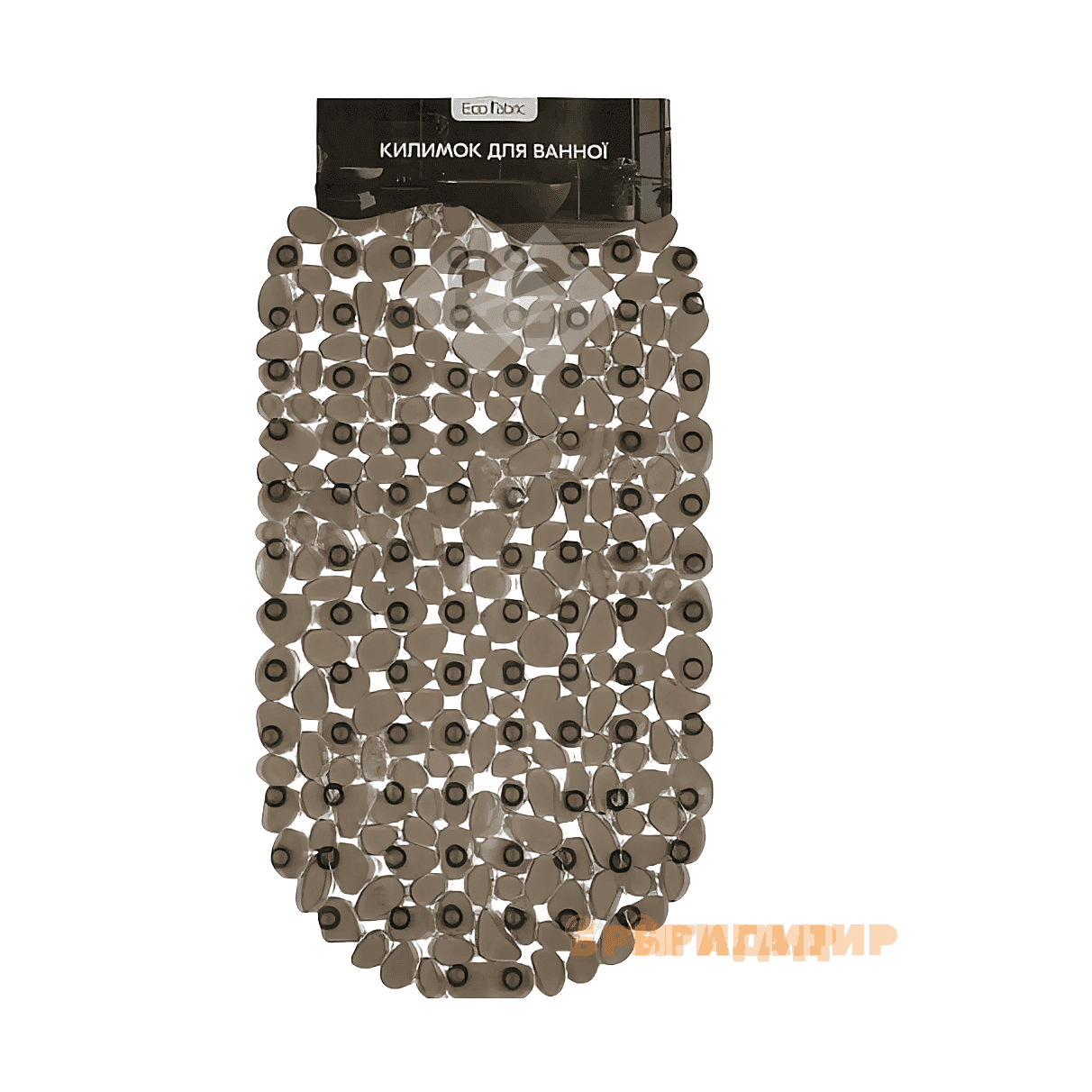 Килимок для ванної Галька 68Х34см прозоро-синій