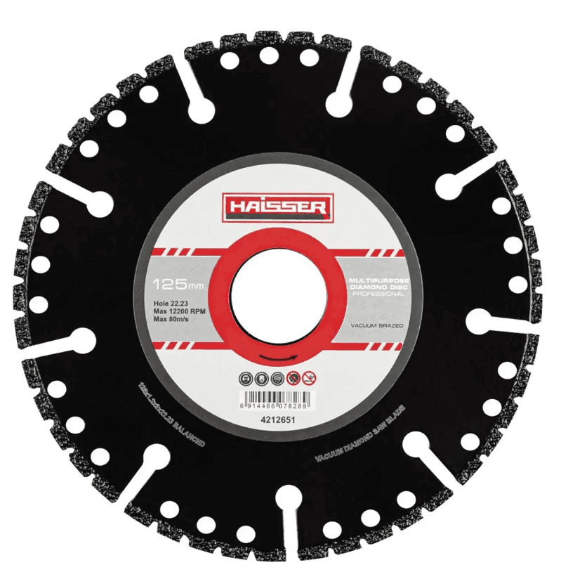 Диск алмазний MULTIPURPOSE PROFESSIONAL 125х1.2х3х22.23 HAISSER 4212651