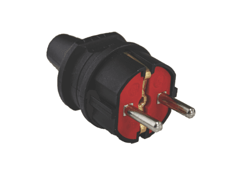 Вилка з/з 16А чорна AY-KA (79 115 00) 62-13-32