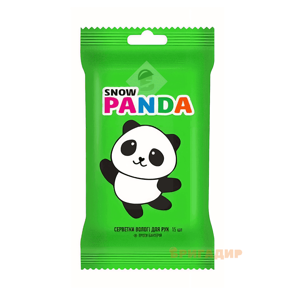 Вологі серветки  Сніжна панда Антимікробні  Kids 15 шт