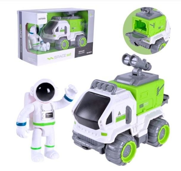 Іграшковий набір арт. 80140 (96шт/2) космос: машина с фігуркою, короб.17*8,1*11см