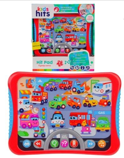 Планшет Kids Hits арт. KH01/008 (48шт)"Супер авто"батар,назви,звуки авто. правила дорожнього руху,гра, запити, .р-р 23,8*17*2см, короб.25*27*4см