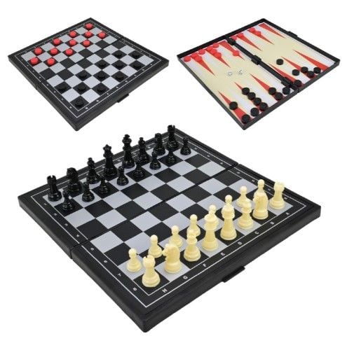 Шахи арт. 3270 (48шт/2)  3в1, магнітна дошка,  короб.