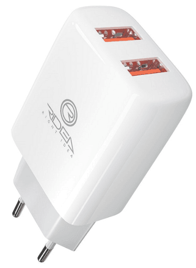 МЗП 220V-2xUSB мама Ridea RW-21011 білий 2.1A