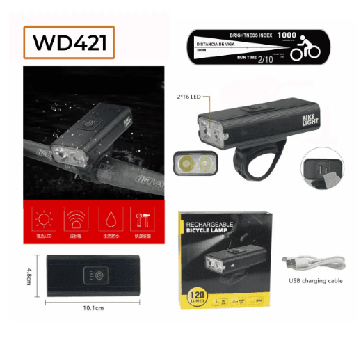 Велосипедна фара велоліхтар акумуляторна 4 режими PL-817 (6369)