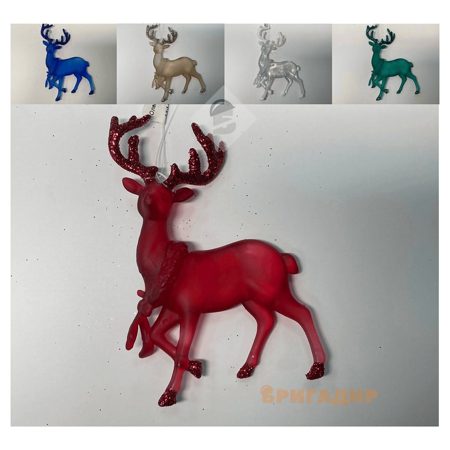 Олень №1 прозора мат. 1701-7 1 шт (5 кольорів)