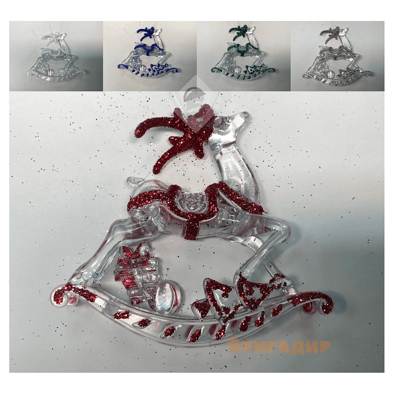 Козуля 402-3 прозора оздобл. 1шт (5кольорів)