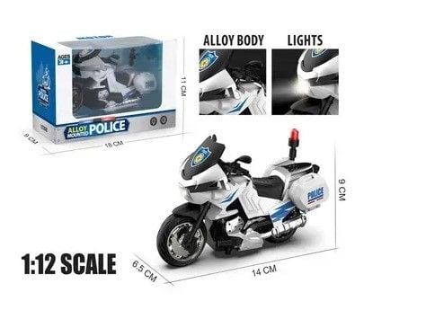 Мотоцикл метал арт. 204B (96шт/2) батар.,свiтло,у короб. 18*11*9см