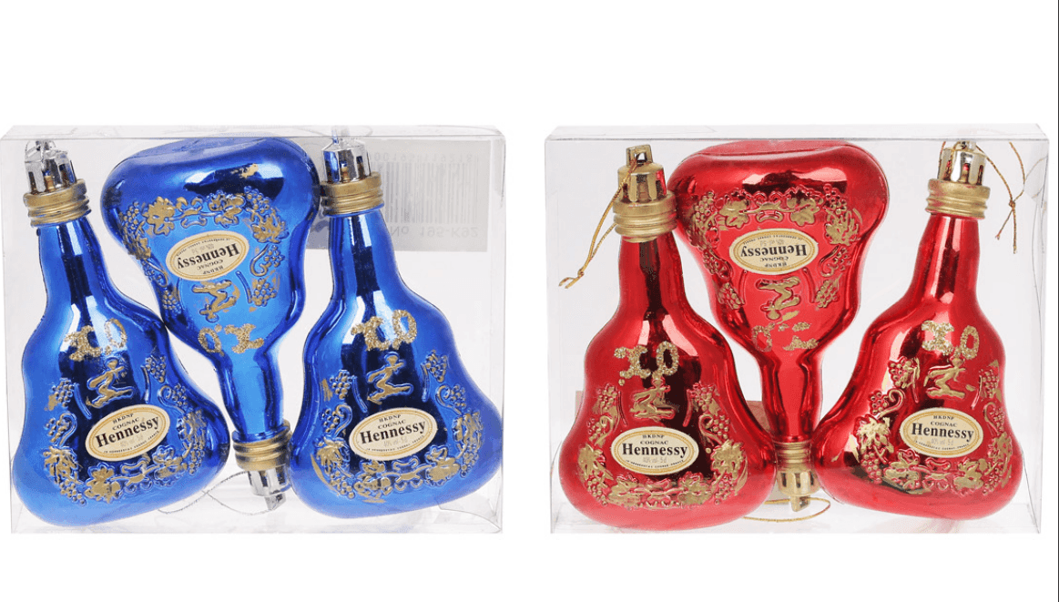 Набір ялинкових іграшок (3шт) пляшки 9см, 2дизайни